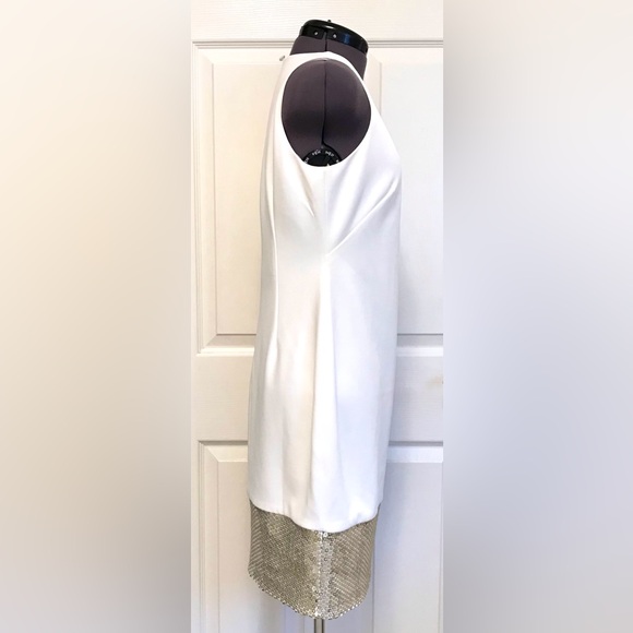 NWT Harper Rose Sequin Hem Embellished Sheath Dress White - Picture 8 of 16